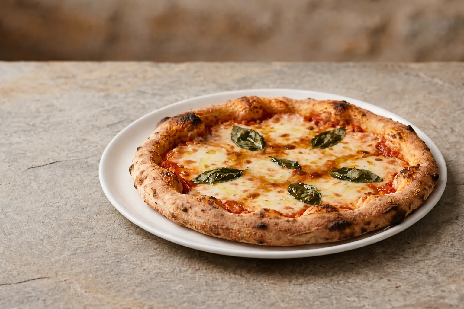 Stone-baked pizza fresh from the oven at 8 Stone Pizza, Mill Woods Edmonton