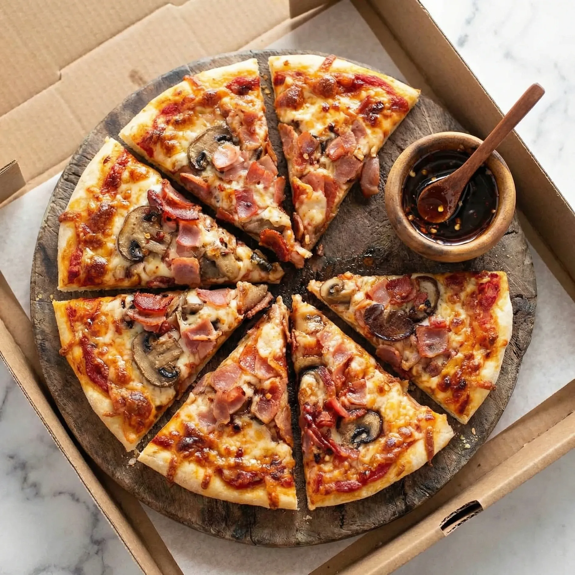 Canadian Pizza at 8 Stone Pizza in Mill Woods, Edmonton