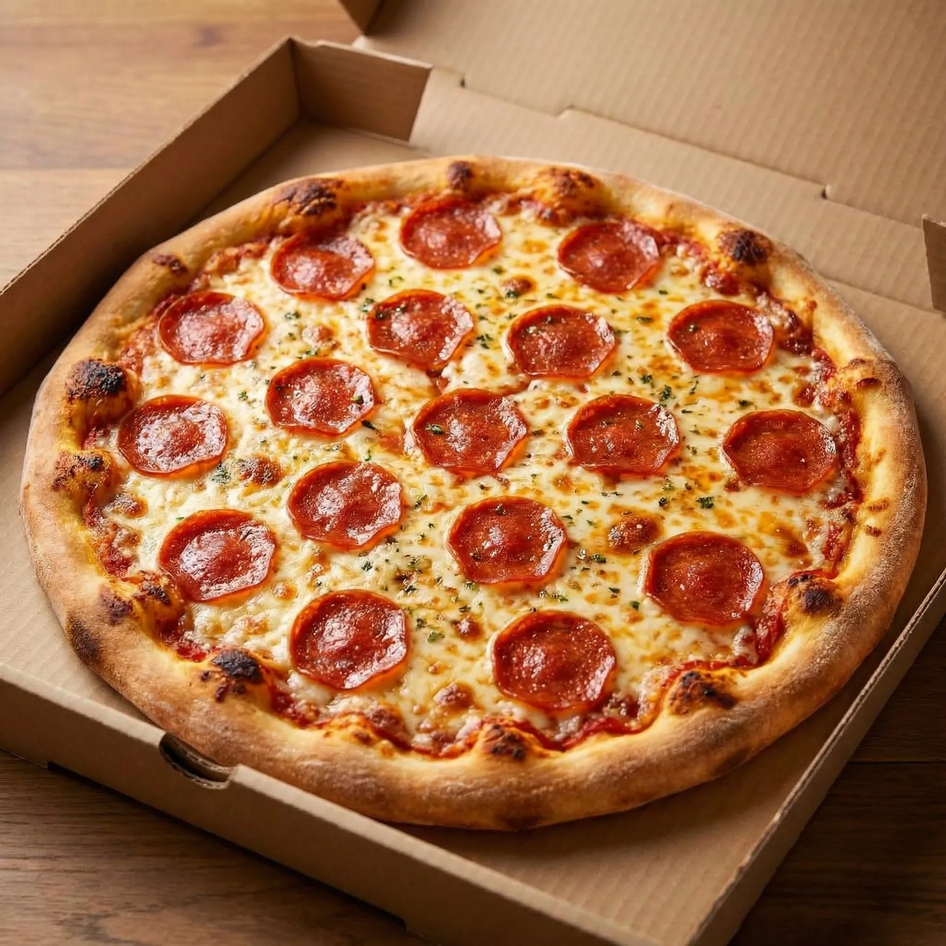 Pepperoni Pizza at 8 Stone Pizza in Mill Woods, Edmonton